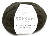 Katia Filato Light Alpaca Merino Colore 213 Verde Muschio 50 Grammi