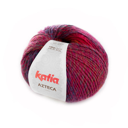 Katia Filato Azteca Colore 7847 Bordeaux Fucsia scuro Blu 100 Grammi