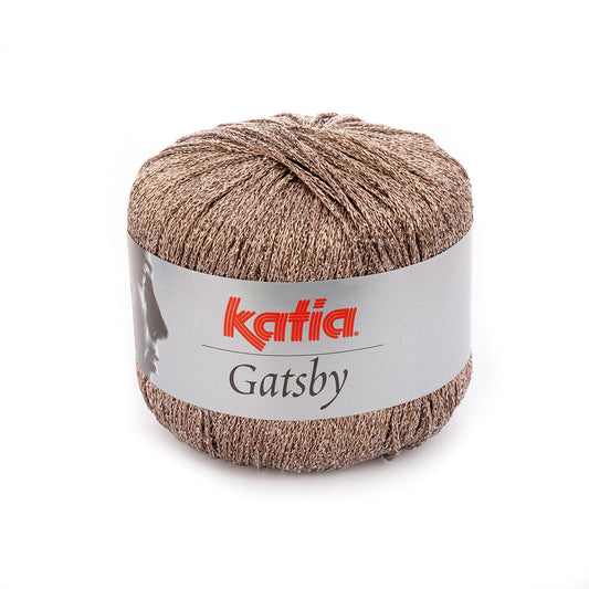 Katia Filato Gatsby Colore 41 Marrone chiaro Argento 50 Grammi