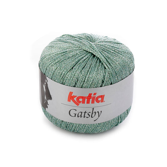 Katia Filato Gatsby Colore 55 Verde biancastro Argento 50 Grammi