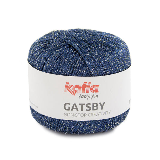 Katia Filato Gatsby Colore 57 Blu notte Argento 50 Grammi