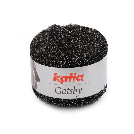 Katia Filato Gatsby Colore 88502 Nero Argento 50 Grammi