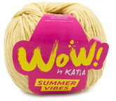 Katia Filato Spesso Estivo WOW Summer Vibes - 60% Cotone - 40% Acrilico - Colore 90 Giallo Pastello