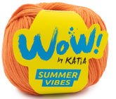 Katia Filato Spesso Estivo WOW Summer Vibes - 60% Cotone - 40% Acrilico - Colore 93 Arancione Fluo