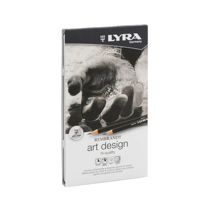 Lyra Kit matite Design Scatola in Metallo - 12 pezzi - Gradazioni Assortite