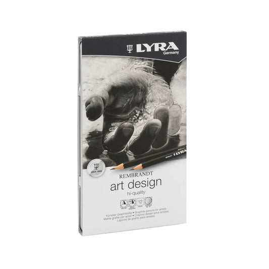 Lyra Kit matite Design Scatola in Metallo - 12 pezzi - Gradazioni Assortite