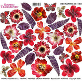 Sospeso Trasparente Pellicola Mini Flower Red n 08