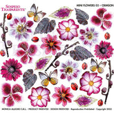 Sospeso Trasparente Pellicola Mini Flower Crimson n 03
