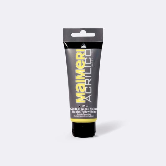Maimeri Colore Acrilico 75 ml 105 Giallo di Napoli chiaro