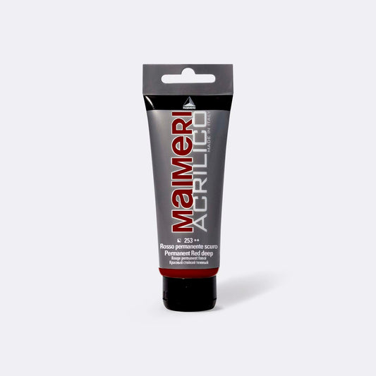 Maimeri Colore Acrilico 75 ml 253 Rosso permanente scuro