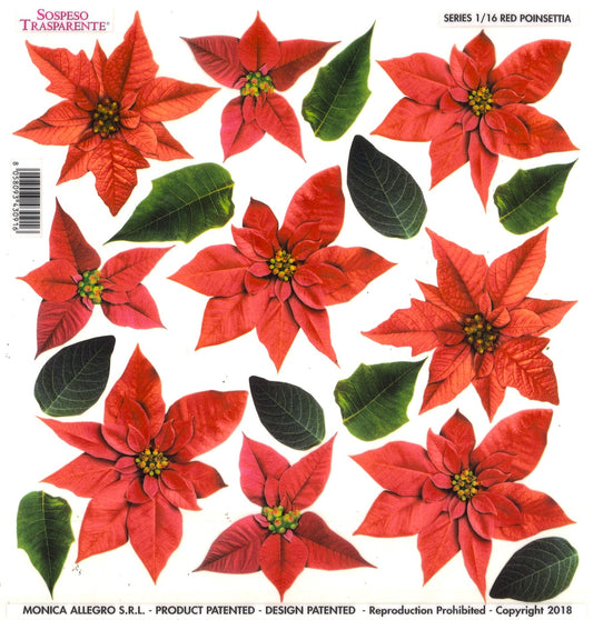 Sospeso Trasparente Pellicola Standard Serie 1 - 16 - Modello Reid Poinsettia