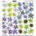 Sospeso Trasparente Pellicola Standard Serie 2 - 14 - Modello Little Blue Flower