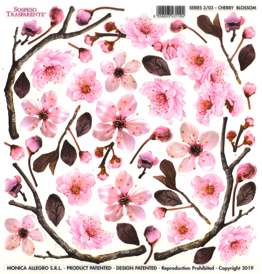 Sospeso Trasparente Pellicola Standard Serie 3 - 03 - Modello Cherry Blossom