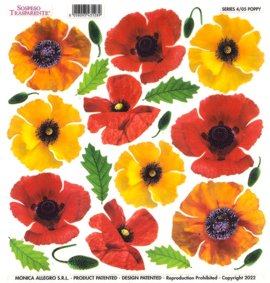 Sospeso Trasparente Pellicola Standard Serie 4 - 05 - Modello Poppy