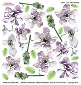 Sospeso Trasparente Pellicola Standard Serie 5 - 13 - Modello Grey Flower