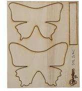 Sagomiamo Sagoma in Legno Taglio Laser Farfalla Arricciata CM 10 X 7  SFL 217C