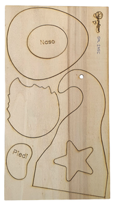 Sagomiamo Sagoma in Legno Taglio Laser Gnomo H 25 cm  SFL 275C