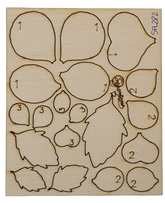 Sagomiamo Sagoma in Legno Taglio Laser Violette 4/5/6 CM  SFL 282