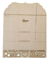 Sagomiamo Sagoma in Legno Taglio Laser PortaPosta Finito CM L24XH17  SFL 284