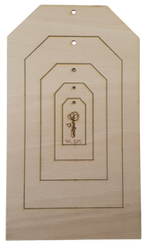 Sagomiamo Sagoma in Legno Taglio Laser Tag Rettangolare Cm 6X3/10X5/15X8.5 22X12/30X17   SFL 285