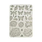 Stamperia Mix Media Art Stampo in Silicone A5 - 14.8 X 21 cm - Farfalle e Fiori