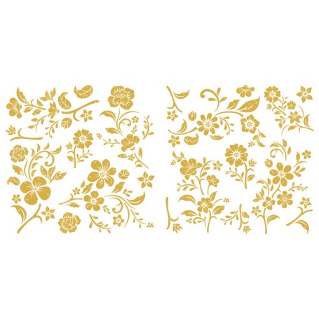 Hokus Pokus Transfers Blooms 2 Fogli 30 X 30 cm