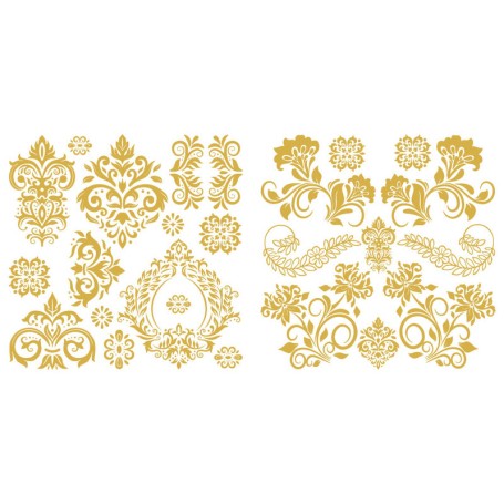 Hokus Pokus Transfers  Rococo Gold 2 Fogli 30 X 30 cm