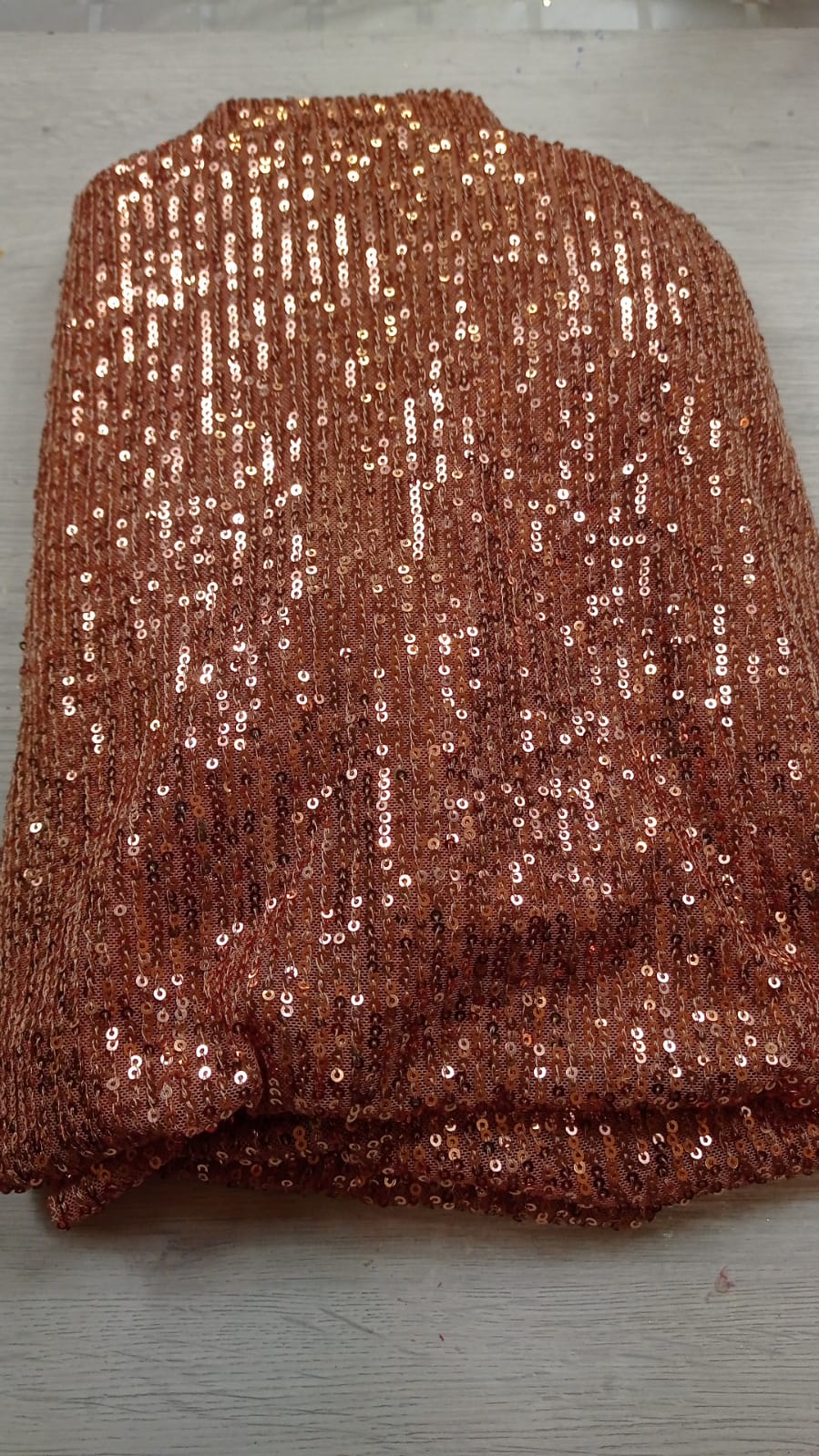 Arte in Corso Tessuto Pajettino Rosa Antico 50x150 + PDF TUTORIAL OMAGGIO