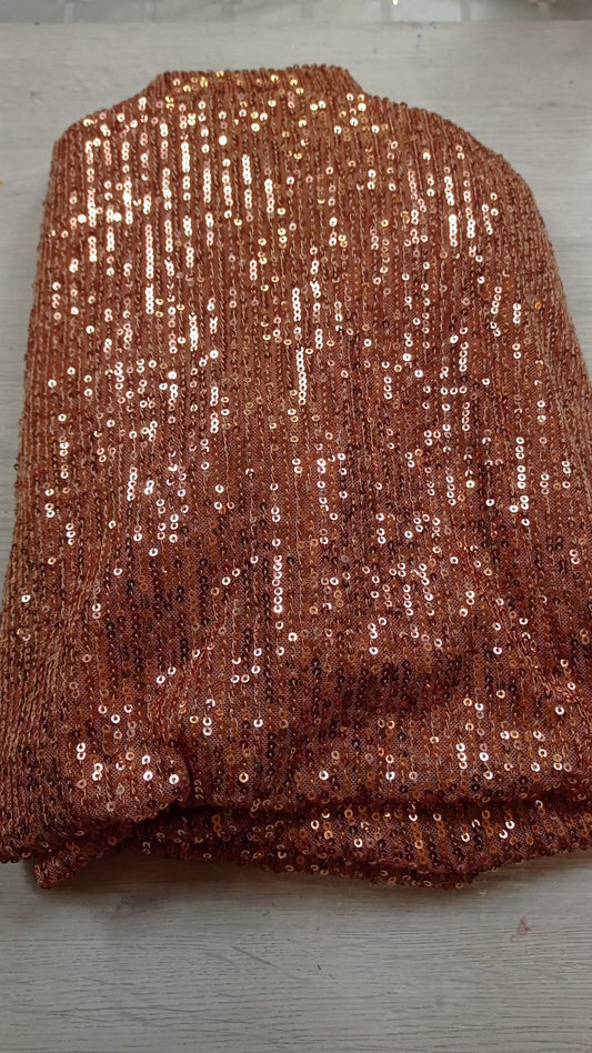 Arte in Corso Tessuto Pajettino Rosa Antico 50x150 + PDF TUTORIAL OMAGGIO