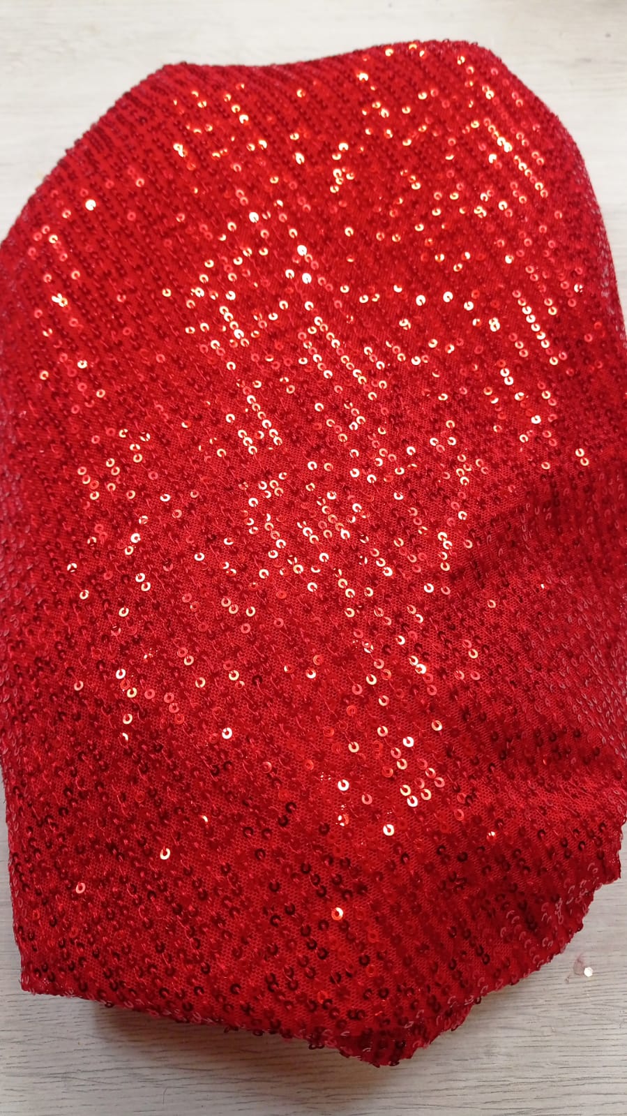 Arte in Corso Tessuto Pajettino Rosso 50x150 + PDF TUTORIAL OMAGGIO