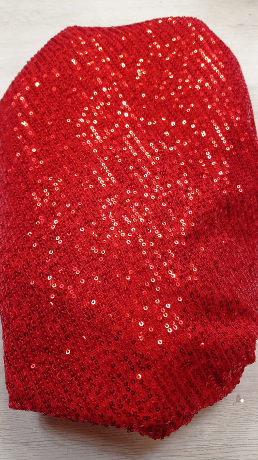 Arte in Corso Tessuto Pajettino Rosso 50x150 + PDF TUTORIAL OMAGGIO