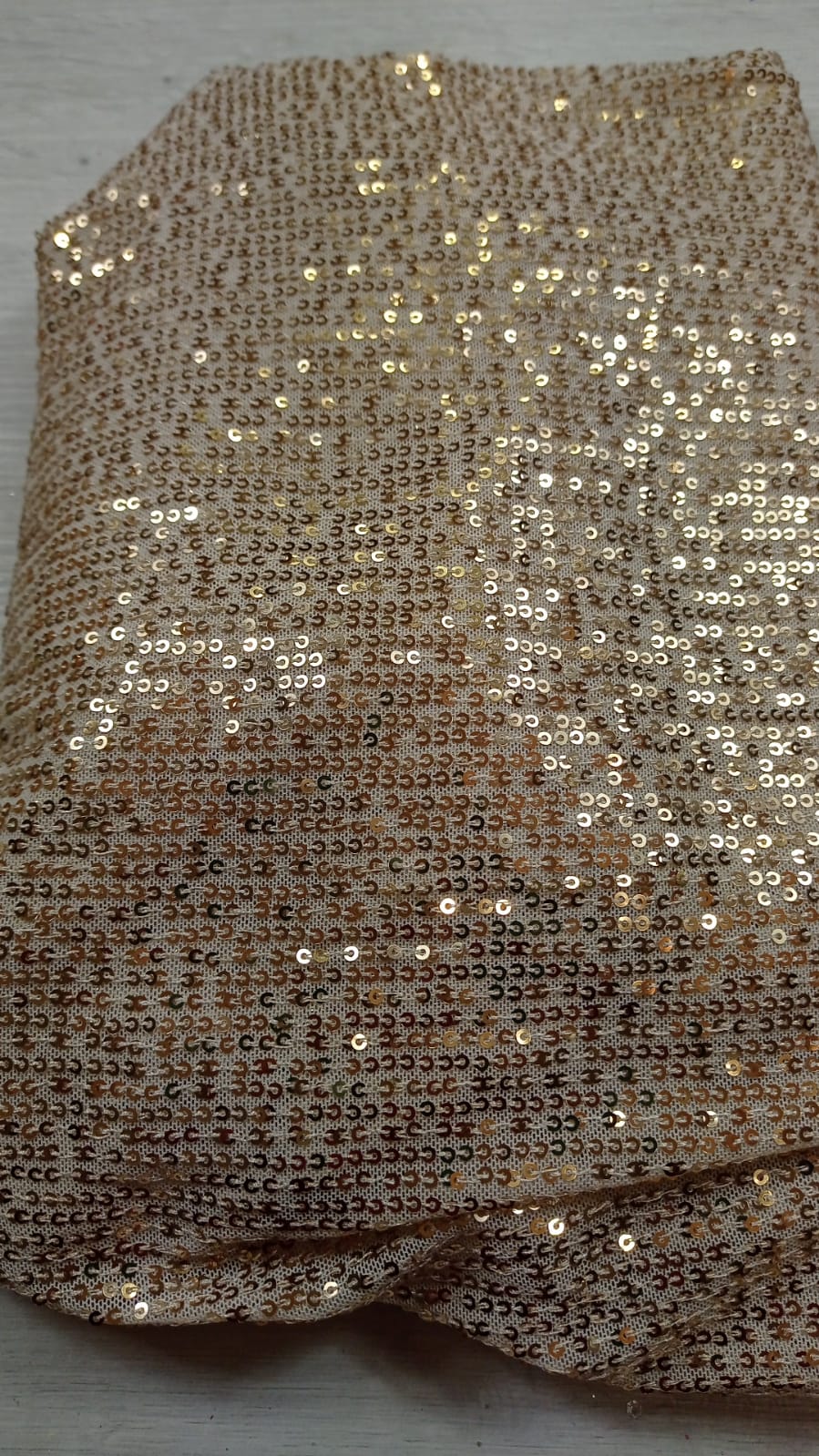 Arte in Corso Tessuto Pajettino Oro Champagne 50x150 + PDF TUTORIAL OMAGGIO