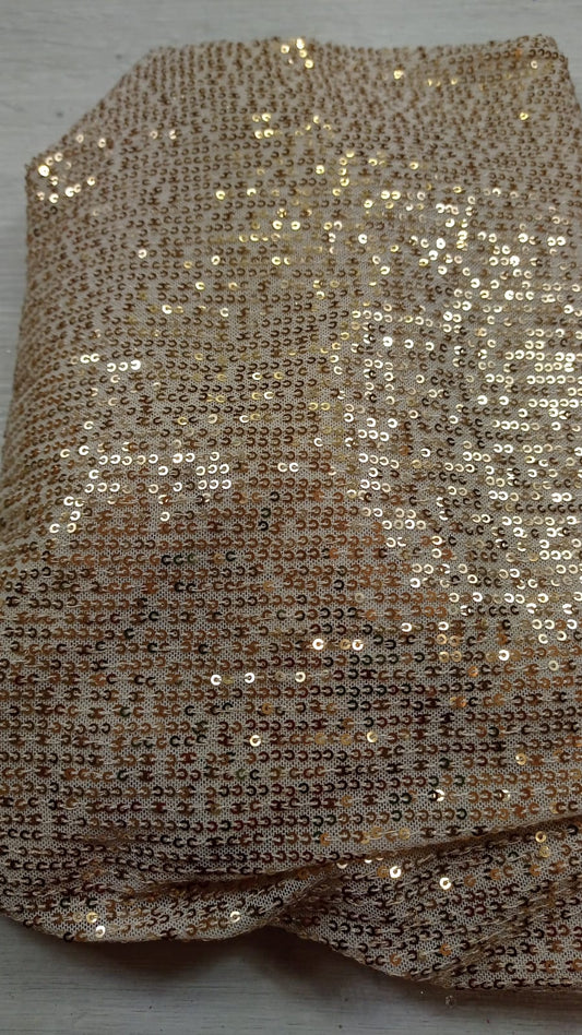 Arte in Corso Tessuto Pajettino Oro Champagne 50x150 + PDF TUTORIAL OMAGGIO