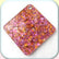 Sospeso Trasparente Base Glitter Fucsia Rombo