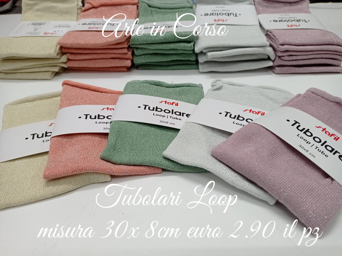 Stafil Tubolare loop 30 x 8 cm Elastici Colore Pesca