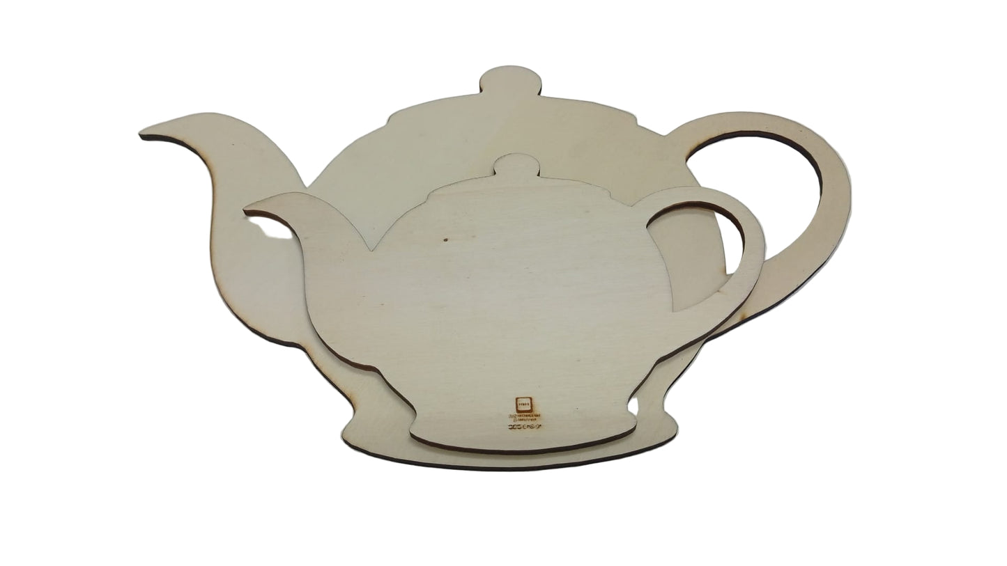 Caffettiera in Legno lavorata A Laser. Dimensioni 30 X 20 cm