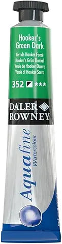Daler Rowney Pittura ad acquerello Aquafine 8 ml Colore Hooker's Green Dark 352