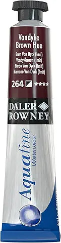 Daler Rowney Pittura ad acquerello Aquafine 8 ml Colore Tinta marrone Vandyke 264