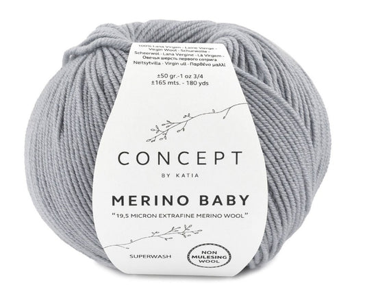 Katia Filato Merino Baby Colore 70 Grigio Chiaro 50 Grammi