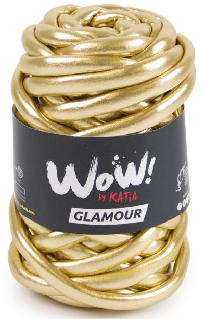 Katia Filato Wow Glamour XXL Metalizzato 300 gr - 21 mt - Colore Oro 200