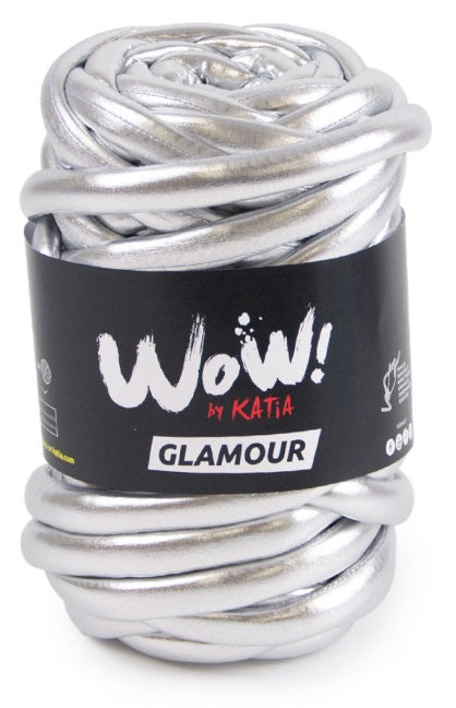 Katia Filato Wow Glamour XXL Metalizzato 300 gr - 21 mt - Colore Oro 202 Argento