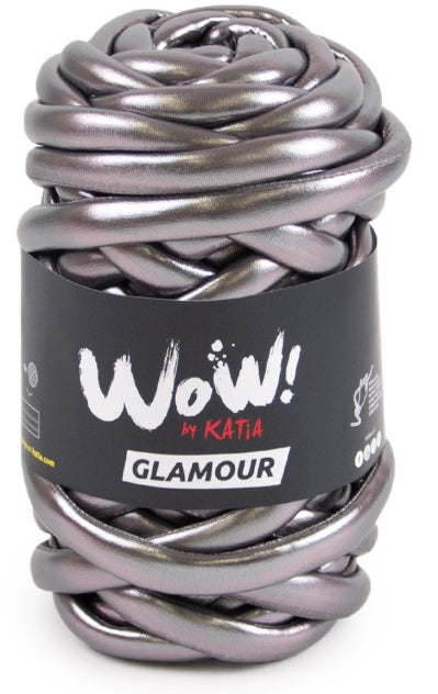 Katia Filato Wow Glamour XXL Metalizzato 300 gr - 21 mt - Colore Oro 203 Antracite
