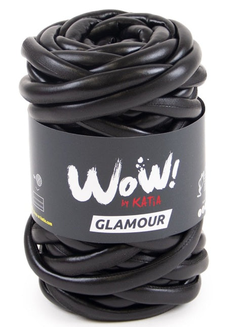 Katia Filato Wow Glamour XXL Metalizzato 300 gr - 21 mt - Colore Oro 204 Nero