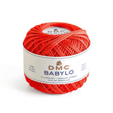 DMC Filato per Uncinetto in 100% cotone a fibre lunghe Babylo 5 Colore 666