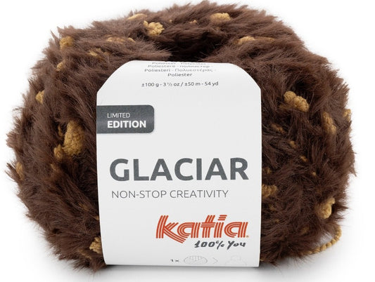 Katia Filato Glaciar in Peluche con Mini Pompon - 100% Poliestere - Colore 303 - 100 grammi / 50 metri
