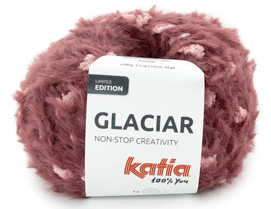 Katia Filato Glaciar in Peluche con Mini Pompon - 100% Poliestere - Colore 304 - 100 grammi / 50 metri