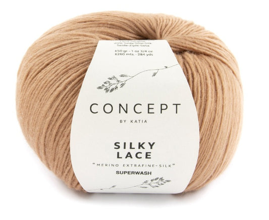 Katia Filato Silky Lace Colore 180 Rosse Beige 50 gr