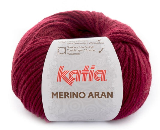 Katia Filato Merino Aran 23 Bordeaux scuro 100 Grammi