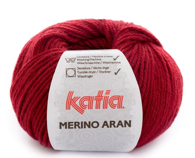 Katia Filato Merino Aran 51 Bordeaux chiaro 100 Grammi