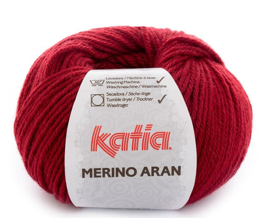 Katia Filato Merino Aran 51 Bordeaux chiaro 100 Grammi